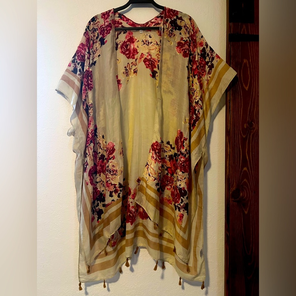 Floral kimono cardigan